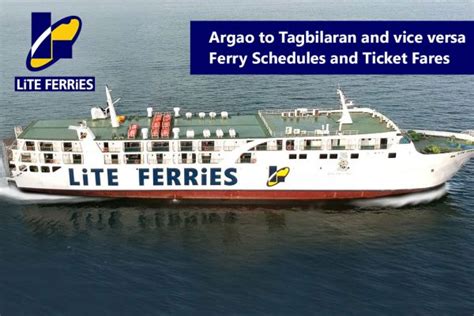 argo ferry schedule|Argao to Tagbilaran by Ferry (Schedule and Rates).